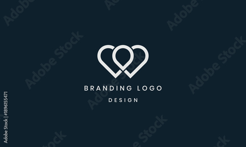 Modern branding logo design with heart symbol