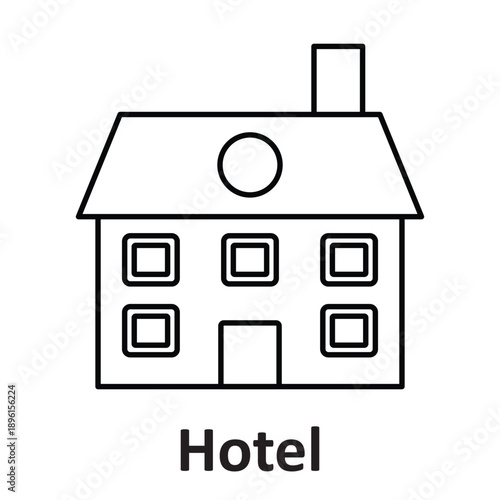 Hotel Vector icon which can easily modify or edit