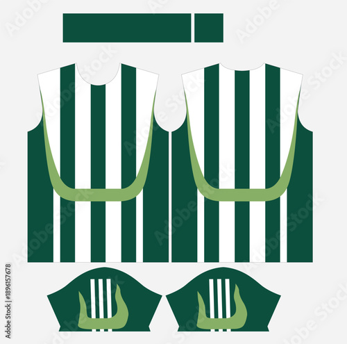 Ultimate Green and White Sports Jersey Design Vector Illustration for Athletic Apparel, Team Uniform, and Modern Sportswear