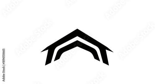 Abstract Geometric Arrow Shape Logo