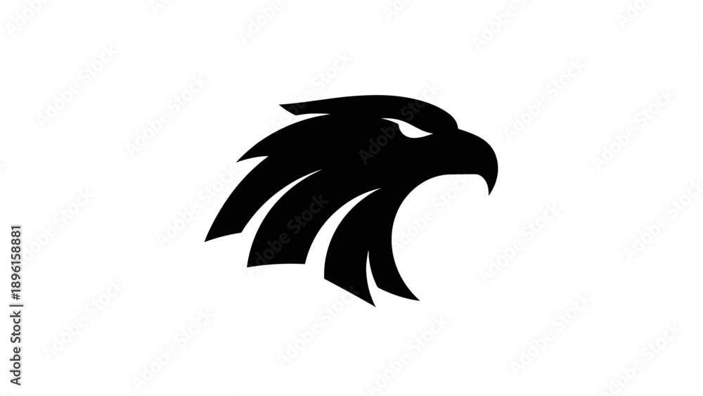 Obraz premium Stylized Eagle Head Silhouette