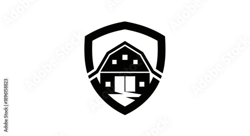 Barn emblem logo on white background