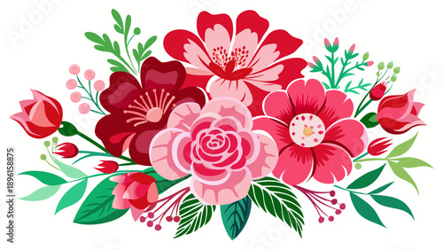 Vibrant floral celebration with cheerful garden Vibrant autumn floral bouquet with warm earthy tones Vector



