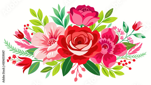 Vibrant floral celebration with cheerful garden Vibrant autumn floral bouquet with warm earthy tones Vector



