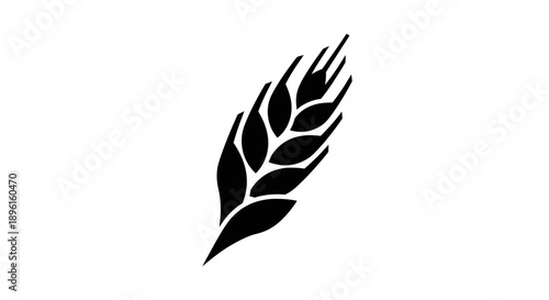 Black Wheat Ear Silhouette