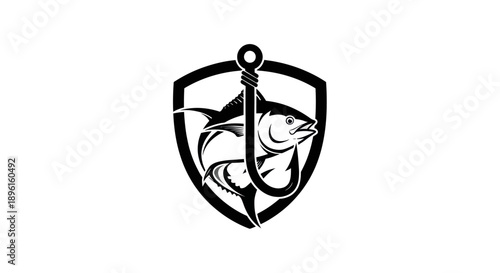 Fish Hook Shield Logo