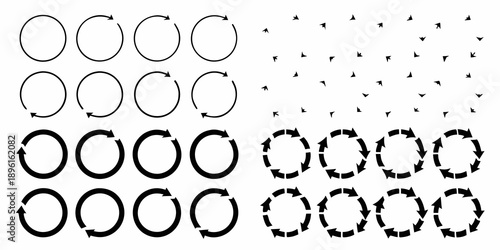 Optical illusion featuring circles and arrow shapes in a grid
