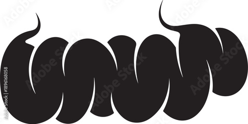 Black Graffiti Style Text Logo Design Element