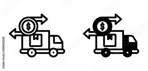 Trade Logistics Icon  Collection line & Mixed Style icon 