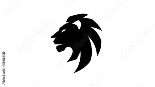 Black Lion Head Silhouette