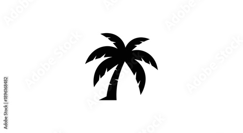 Black Palm Tree Silhouette Icon