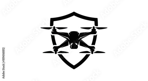 Drone inside shield logo