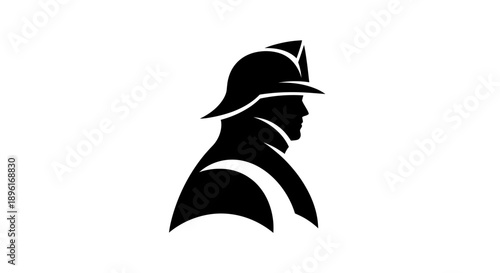 Firefighter silhouette logo