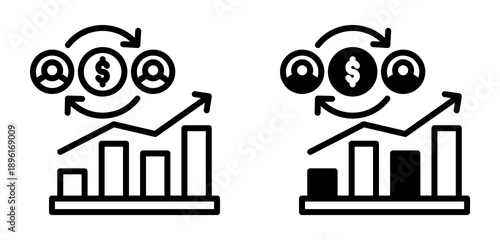 Market Exchange Icon  Collection line & Mixed Style icon 