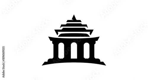 Pagoda Building Silhouette Icon