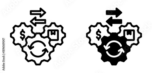 Trade Operation Icon  Collection line & Mixed Style icon 