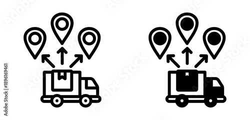 Cargo Distribution Icon  Collection line & Mixed Style icon 