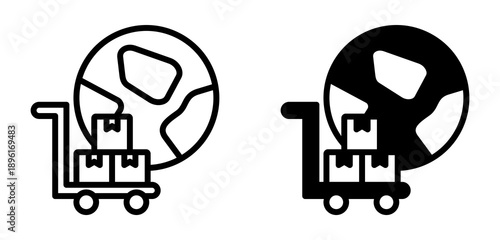 Global Supply Icon  Collection line & Mixed Style icon 