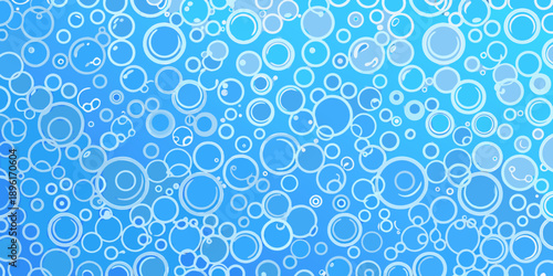 Abstract background featuring overlapping blue and white circular shapes