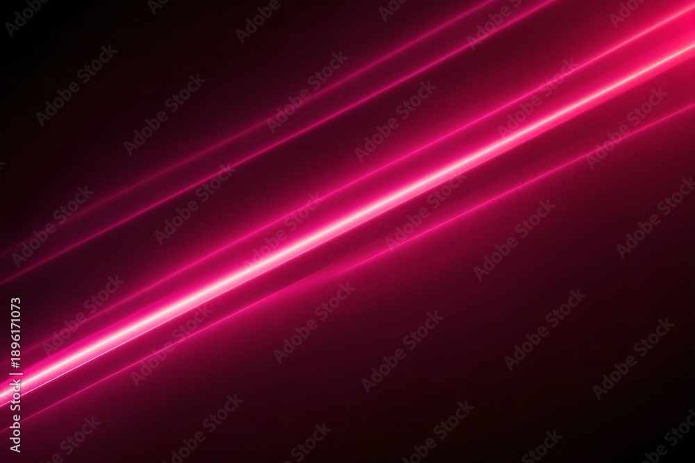Fototapeta premium Abstract Pink Neon Light Rays on Dark Gradient Background