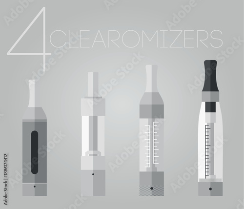 Colored Clearomizer Vaping Components