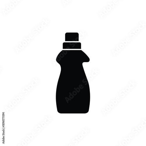 Simple black silhouette of a sauce or bottle shaped container