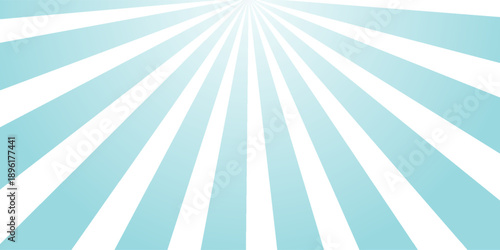 Blue Lagoon color and white color Sunburst for the background. flag of japanese. The rising sun.