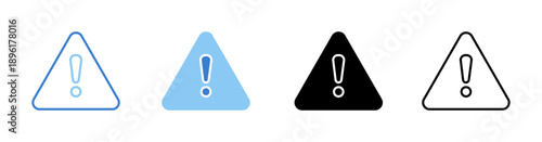 Warning Sign Vector Illustration In Multistyle