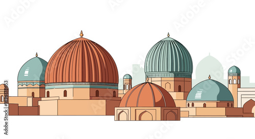 Large Mosque Domes and Architecture.