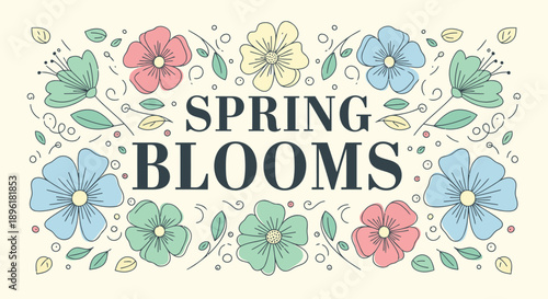 Colorful spring flowers blooming in beautiful floral arrangement