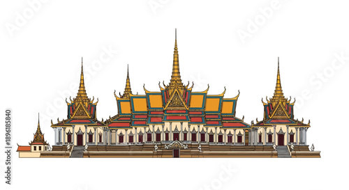 Wat Phra Kaew Temple Bangkok Thailand.