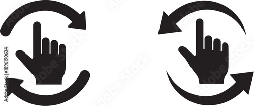 Hand swap and exchange icons