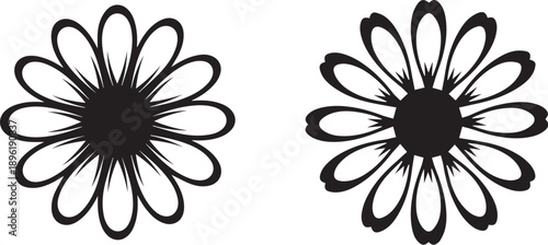 Black floral earrings design