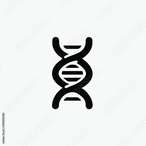 dna vector icon silhoutte vector style template