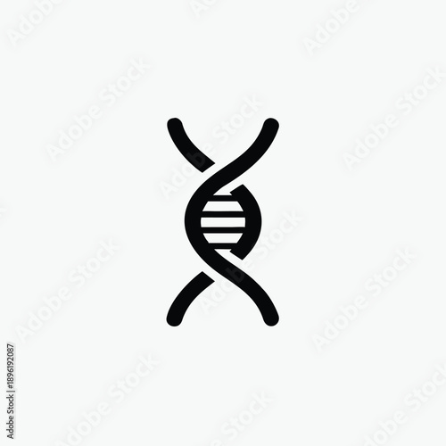 dna vector icon silhoutte vector style template