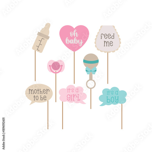 Baby Shower Photo Booth Props