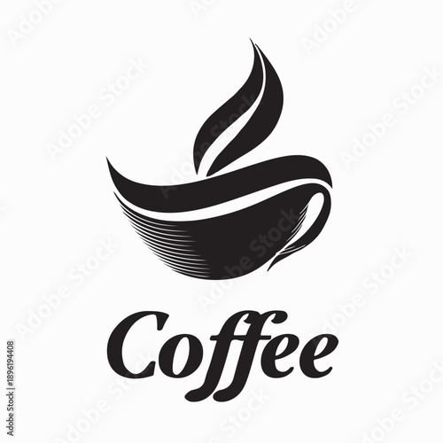 Coffee Shop Logo Vector Design Template Graphic on White Background