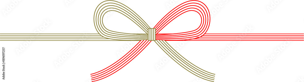 Obraz premium 水引(mizuhiki), 花結び(HanaMusubi), 蝶結び(Butterfly knot)