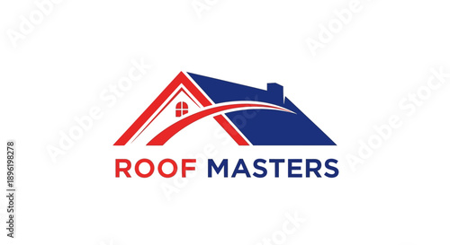 Roof Masters Logo Design for Roofing Company