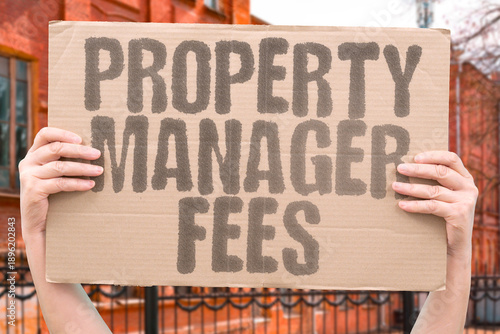 Tableau sur toile "Property Manager Fees" Professional oversight costs for rentals