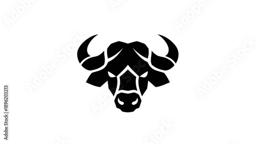 Stylized Bull Head Vector Icon
