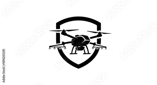 Drone inside shield logo