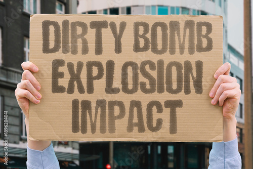 Tableau sur toile "Dirty Bomb Explosion Impact" Radiological blast effects last decades