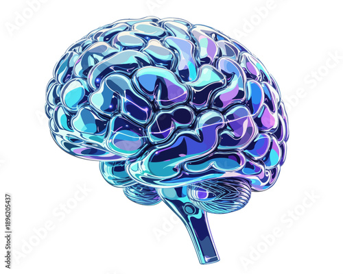 brain art style minimalist 