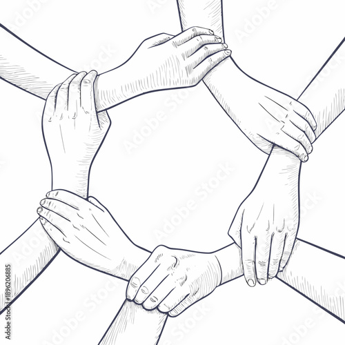 Handshake vector illustration showing business partnership and teamwork