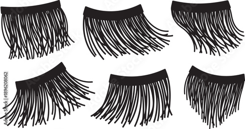 False eyelashes set for makeup and beauty applications