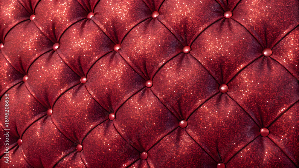 Obraz premium Deep Red Glitter Upholstery Fabric Texture Seamless Pattern Background