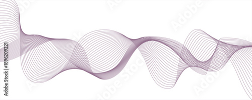 Abstract purple blend wave lines on transparent background. Modern purple flowing wave lines and glowing moving lines.Futuristic and dynamic , perfect for tech, digital, and modern design projects.