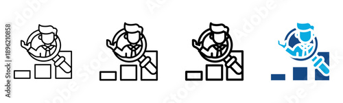 Competitor Icon Different Style Outline Collection Set Vector illustration
