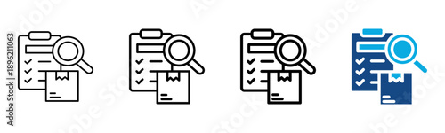 Quality Control Icon Different Style Outline Collection Set Vector illustration
